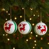 3PCS/SET Flocked Christmas Hanging Ball Cartoon Xmas Tree Hangings  Party Decor