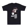 Funny Otter Just Another Day Funny Otter And Coffee Lover Men's T-Shirt T-shirt