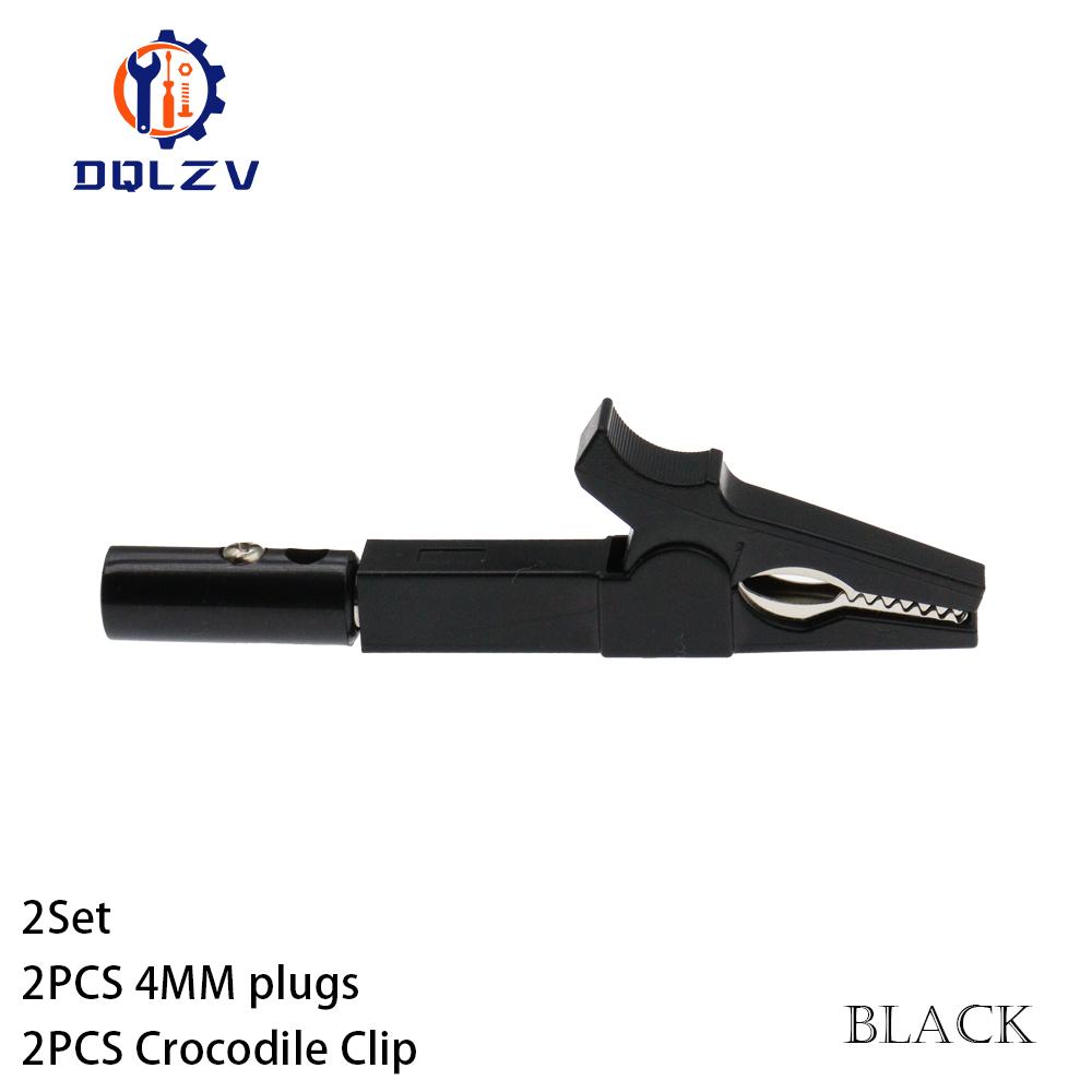 2PCS Battery Test Clip 55MM HV Alligator Clip For Banana Plug 4mm Multimeter Pen Cable Probes Crocodile Clip