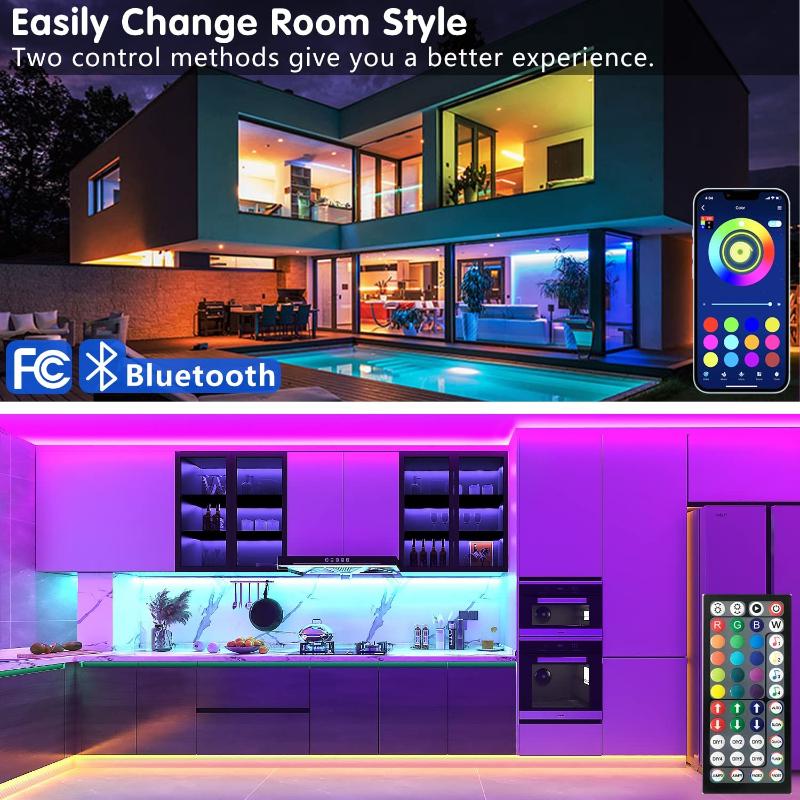 Smart  44 Key Bluetooth 5050 LED Strip Lights Infrared Control RGB5050 Flexible 5V Neon Ice Lighting Lamp for Bedroom Decoration TV Backlight
