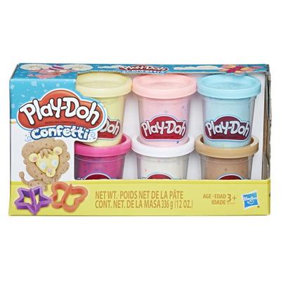 Hasbro Play-Doh Glitter Confetti Dough, Mixed Colors, 336g, Korean Toy Supplies