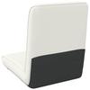 Adjustable Footstool White Faux Leather