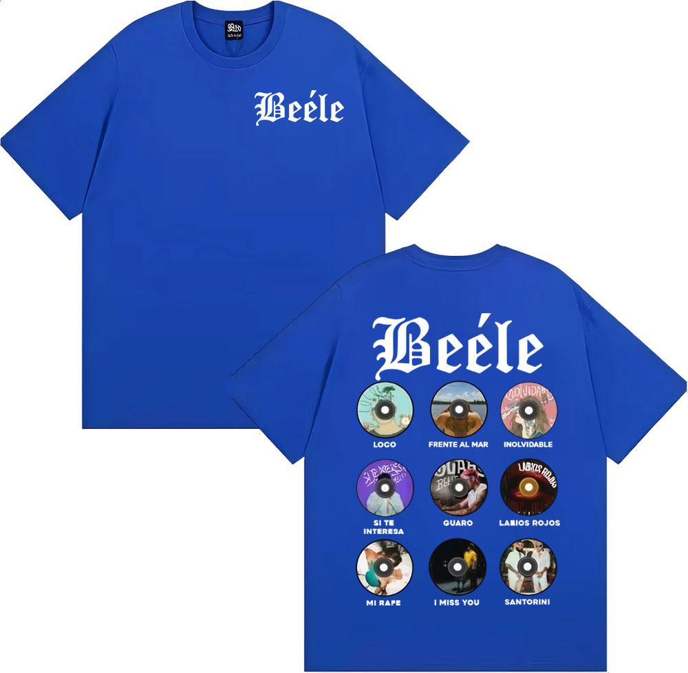 Rapper BEELE Music Album 2025 Graphic T-shirts Men's Clothing Hip Hop High Street T Shirt Unisex Cotton Casual Oversized T-shirt