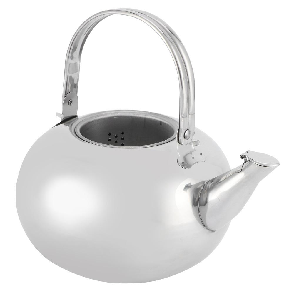 Removable Infuser Tea Kettle 20cm/7.9in Coffee Pot Durable Stainless Steel Teapot Restaurant
