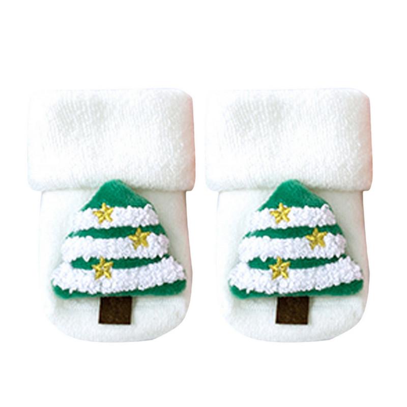 

Рождественские носки-тапочки для новорожденных девочек и мальчиков, пушистые, детские, зимние, теплые, праздничные носки, детские товары, одежда 0-6 Months