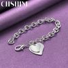 CHSHINE 925 Sterling Silver Double Heart Bracelet For Women Fashion Charm High Quality Fine Jewelry