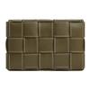 Bottega Veneta Cassette Intreccio Woven Magnetic Closure Leather Shoulder Bag Small Men shoulder bag Earth-Brown 763686V39K02866