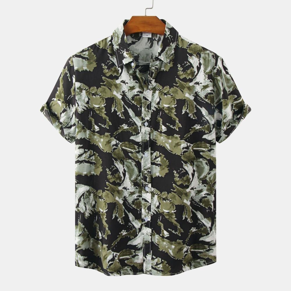 Summer Hawaiian Short Sleeve Printed Vintage Shirt Men's Loose And Breathable Oversized Clothing Luxury Y2k Normal Shirt