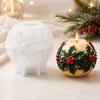 Christmas Holly Embossed Candle Mold for DIY Christmas Tree Candle Making, Silicone Resin Mold, Holiday Home Decor Craft Supplies
