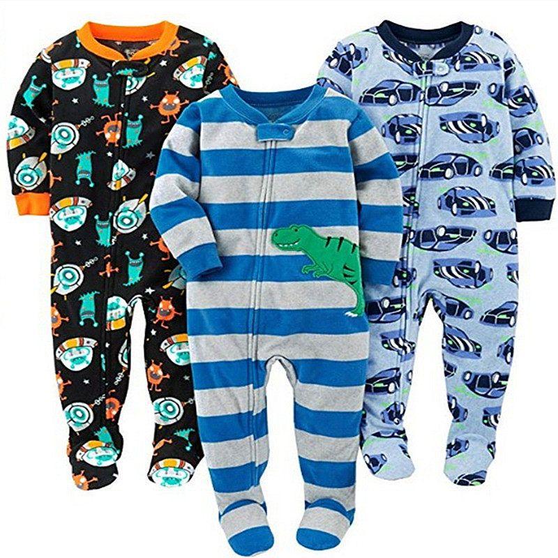 Kids Polar Fleece Romper with Feet Spring & Fall Winter Romper