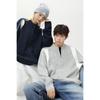 Men S Couple Color Block Half Zip Round Neck Warm Knit Sweater