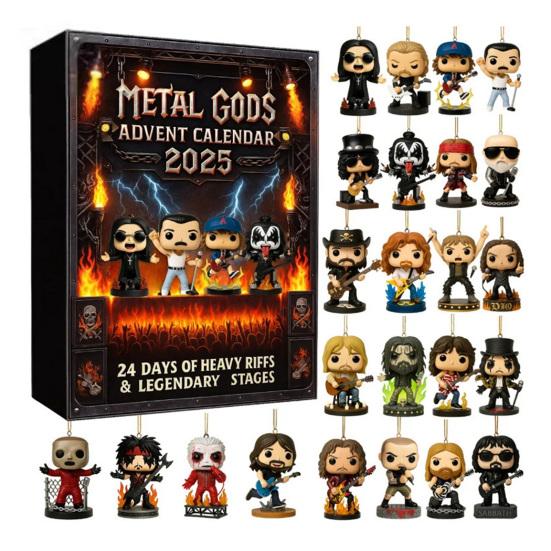Christmas Advent Calendar 24 Days Countdown Calendar with 24 Acrylic Collectible Cartoon Figures Surprise Gifts for Kids Adults