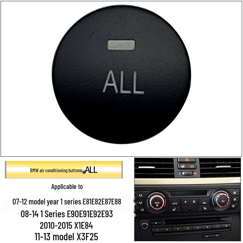 BMW 3 Series, 1 Series, X1, X3 Console Air Volume & Glass Button Knobs.