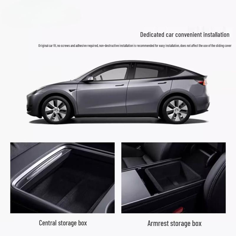 Compatible with Tesla Model 3/Y Refresh Center Console Armrest Organizer Tray