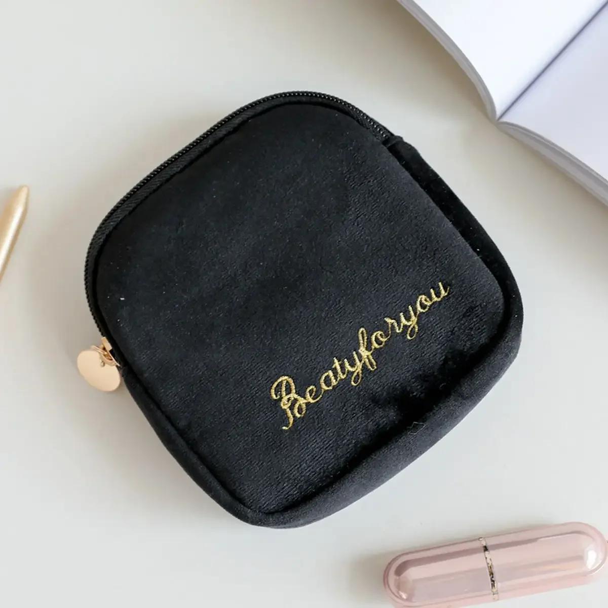 

1pc-Girl Sanitary Napkin Storage Bag Sanitary Pad Bag Jewelry Storage Bag Headphone Bag Cosmetics Box чорний