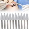10pcs Dental Polishing Burs Low Speed Dental Grinding Polisher Burs Drill Bits Set Gray