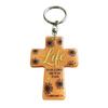 Acrylic Keychain Inspirational Scripture Ten-Shaped Pendant Keyring Religious Christian Faith Gift for Men Women
