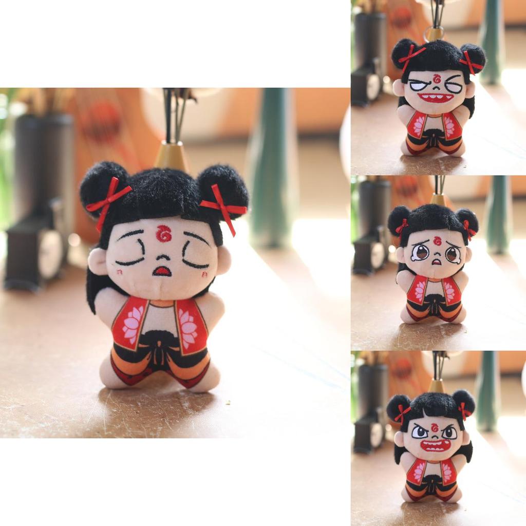Nezha Devils Child Descends Plush Keychain Collectible Pp Cotton Gift For Kids Fans
