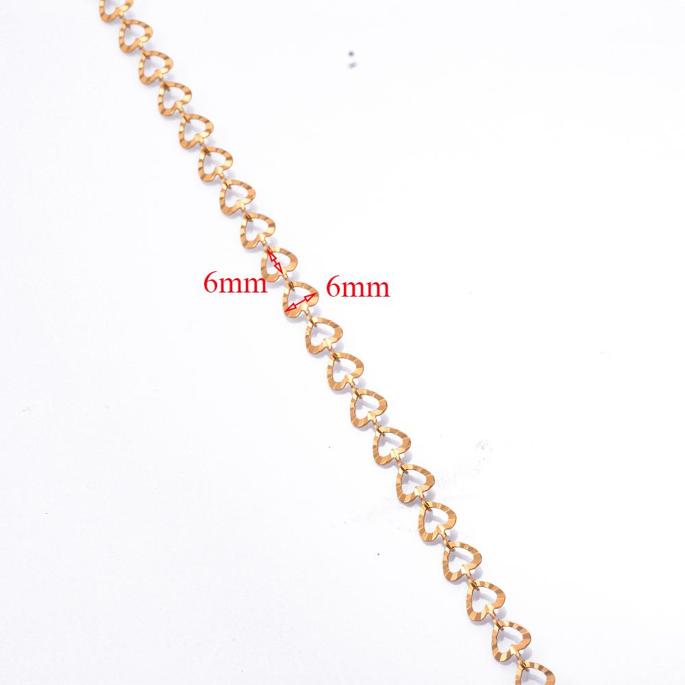 Wholessale 1 Meter Stainles Steel Gold Color Handmade Heart Eye Sunflower Chains for Women Necklace Bracelet Anklet DIY Jewelry