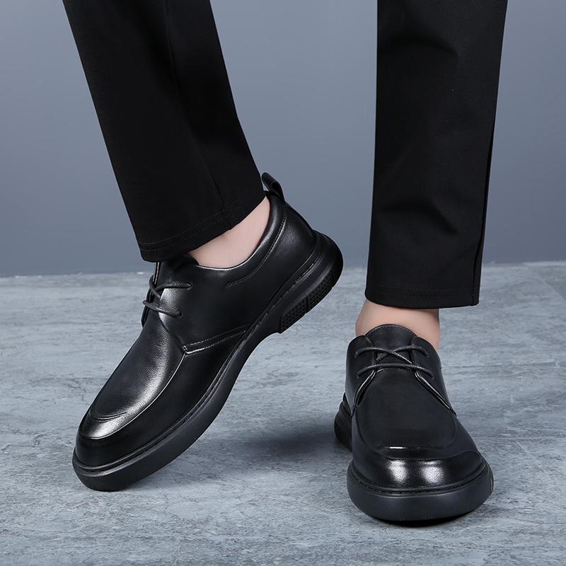 High Quality Classic Mens Casual Shoes Leather Men Breathable Business Shoes Fashion Man Oxford Shoes Lace-Up Outdoor Male Shoes