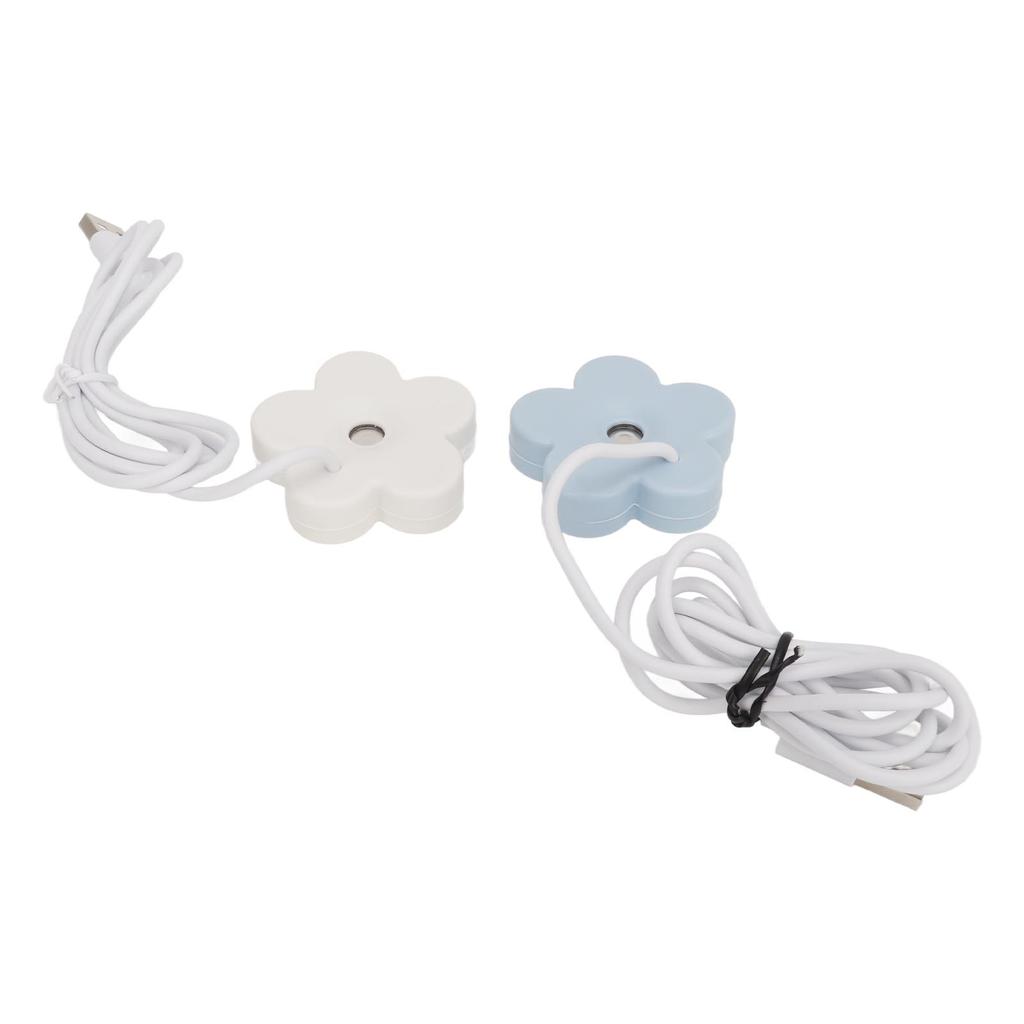 Kleiner Blume USB Luftbefeuchter Kreativer Niedlicher Zerstäuber Tragbarer Wasserdichter Luftbefeuchter Weiß Blau