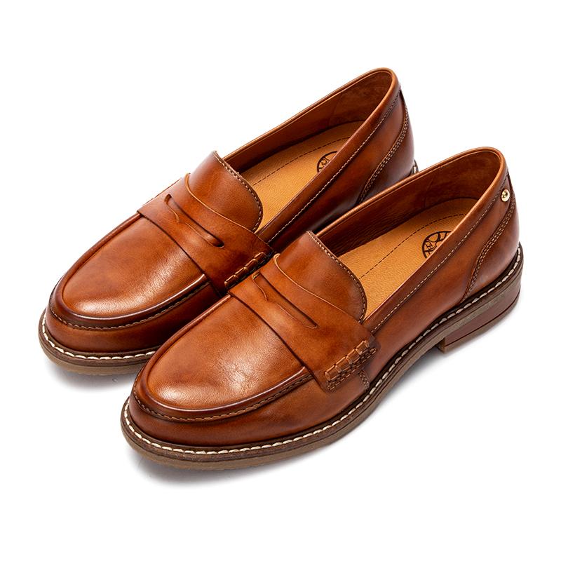 Balance Shoes Tech Orthopedic Women's Loafer Burgundy Leather Loafer