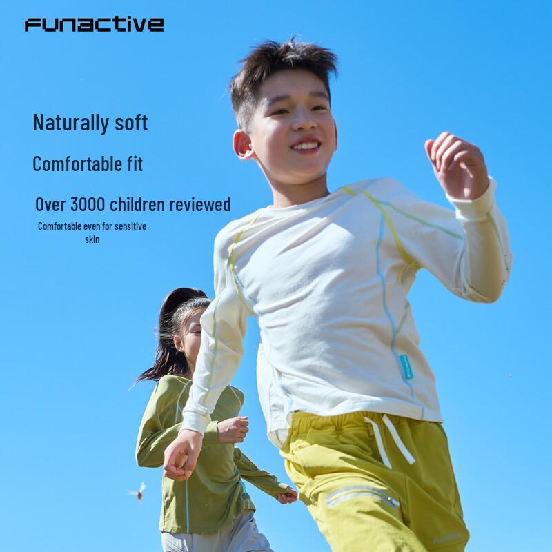FUN ACTIVE Merino Tencel Wool Long Sleeve Kids Sport Tee