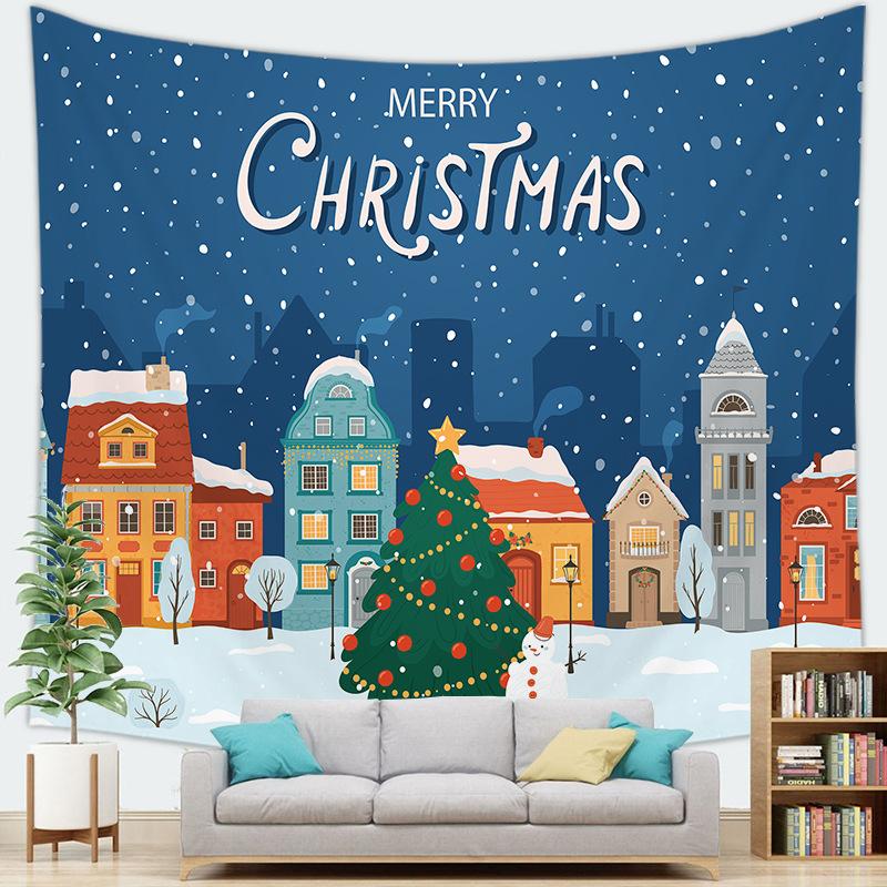 Cartoon Santa Claus Tapestry Christmas Tapestry Wall Hanging