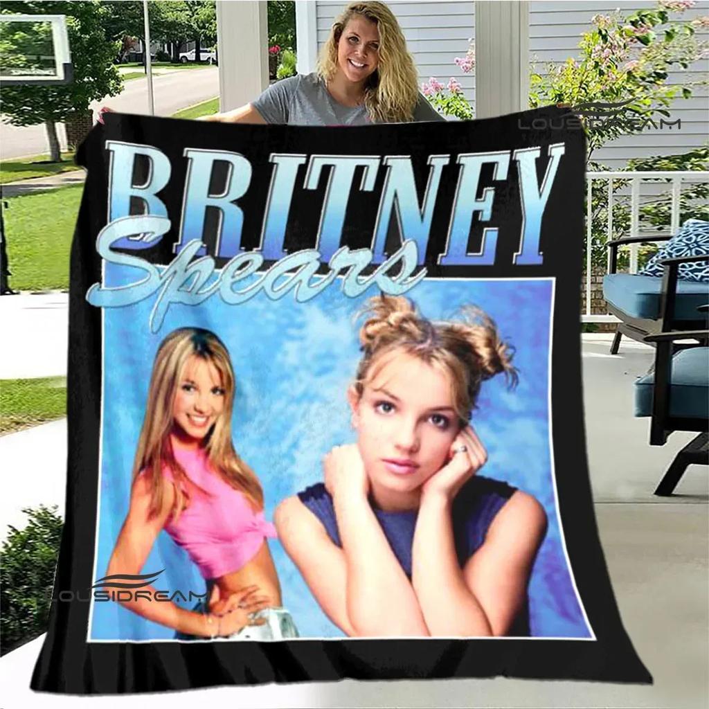 Star Britney Spears Printed Blanket Flannel Warm Blankets Soft And Comfortable Blanket Bed Linings Cubre Cama Birthday Gift