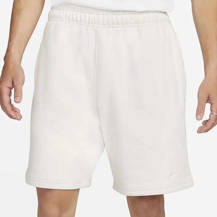 Nike Solid Color Logo Straight-Leg Loose Casual Shorts Unisex Shorts White DV3056-030
