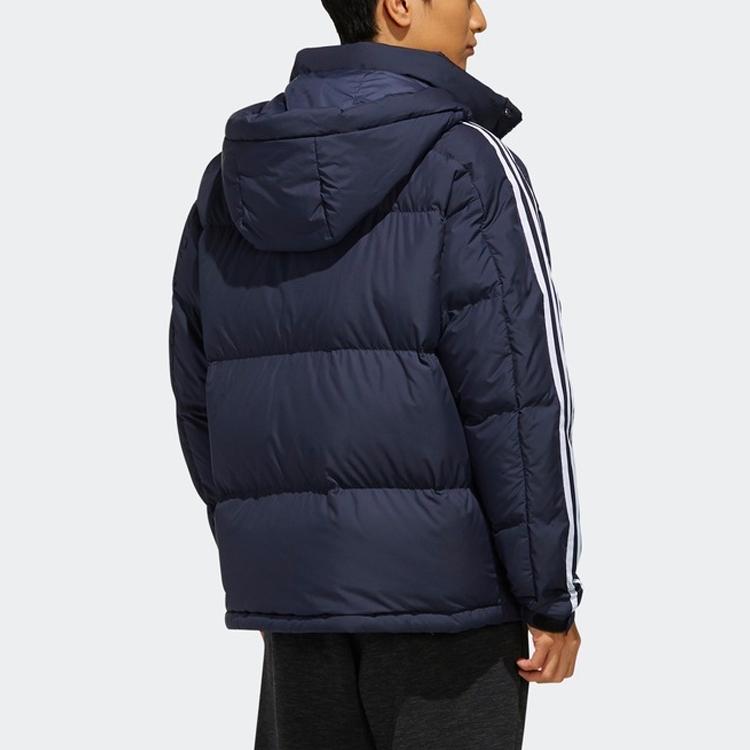 Adidas 3ST Puff Down Hooded Jacket Men Outerwear Legend-Blue EH3973
