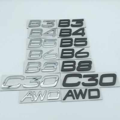 1pcs for B3 B4 B5 B6 B8 C300 AWD Car Letters Front Hood Emblem Bonnet Sticker Rear Tail Trunk Badge Decal Styling