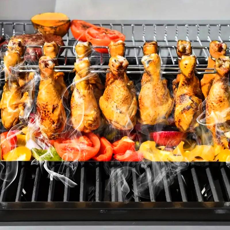 Folding Stainless Steel Chicken Leg Wing Rack Chicken Leg Grill, BBQ Chicken Wing Rack, Vertical Grill for Smoker Grill, O
