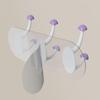 Multi-Purpose Plastic Mushroom Hooks Self Adhesive Wall Mounted Clothes Hooks Decorative Waterproof Sticky Hooks Bathroom