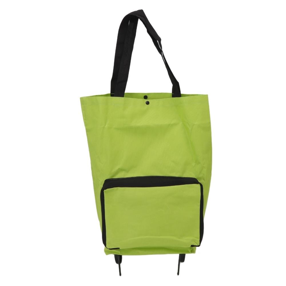 

Large Capacity Foldable Shopping Cart Lightweight Strong Bearing Collapsible Shopping Cart Black Green Portable Shopping Trolley зелений