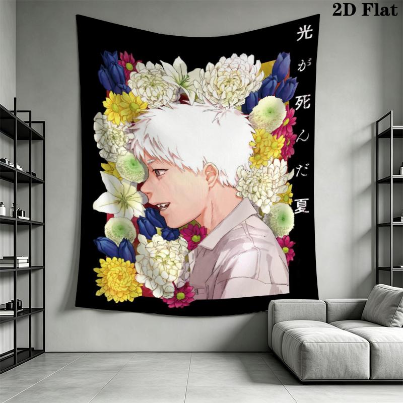 The Summer Hikaru Died Wall Tapestry Aesthetic Wall Hanging Printed Fabric Blanket Decorative Tapestries for Bedroom Living Room Home Decor