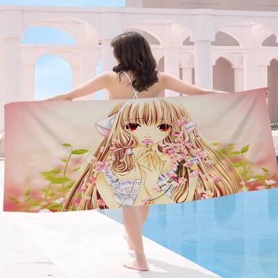 C-Chobits Cartoon Classic Anime Microfiber Beach Towel Absorbent Quick Dry Soft Yoga Swimming Resort Mountain Climbing Towel