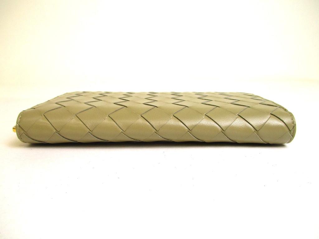 Authentic BOTTEGA VENETA Intrecciato Olive Geen Leather Round Zip Wallet Purse #a197  Refurbished