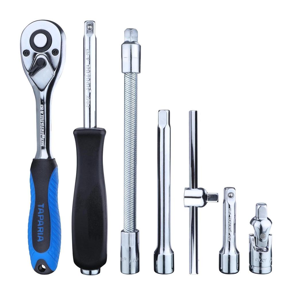 SA46 Steel Socket Set (Blue, 46-Pieces)