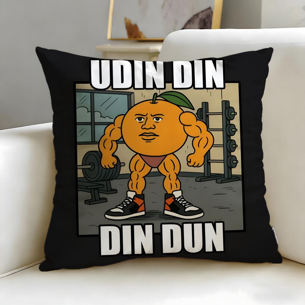 Popular Cartoon Brainrot Friends Cushion Cover Soft & Easy-Wash Pillow Case – Versatile for Couch, Bed, Travel and Office