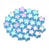 100-Piece Pack: Transparent Acrylic Plated Star Beads for DIY Jewelry Making