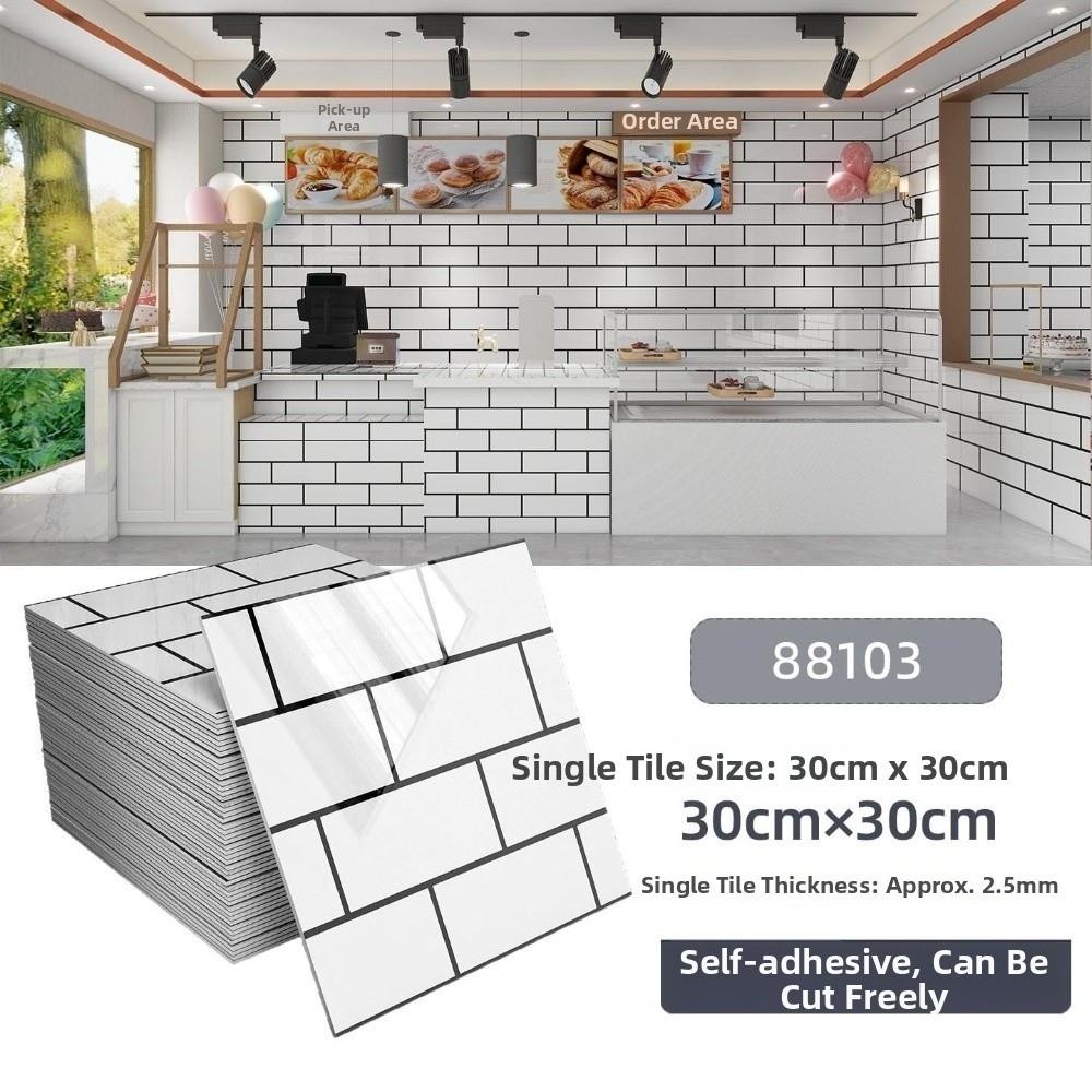 10PCS/Set 30x30CM Self Adhesive Wall Stickers Waterproof Peel And Stick Tile Backsplash