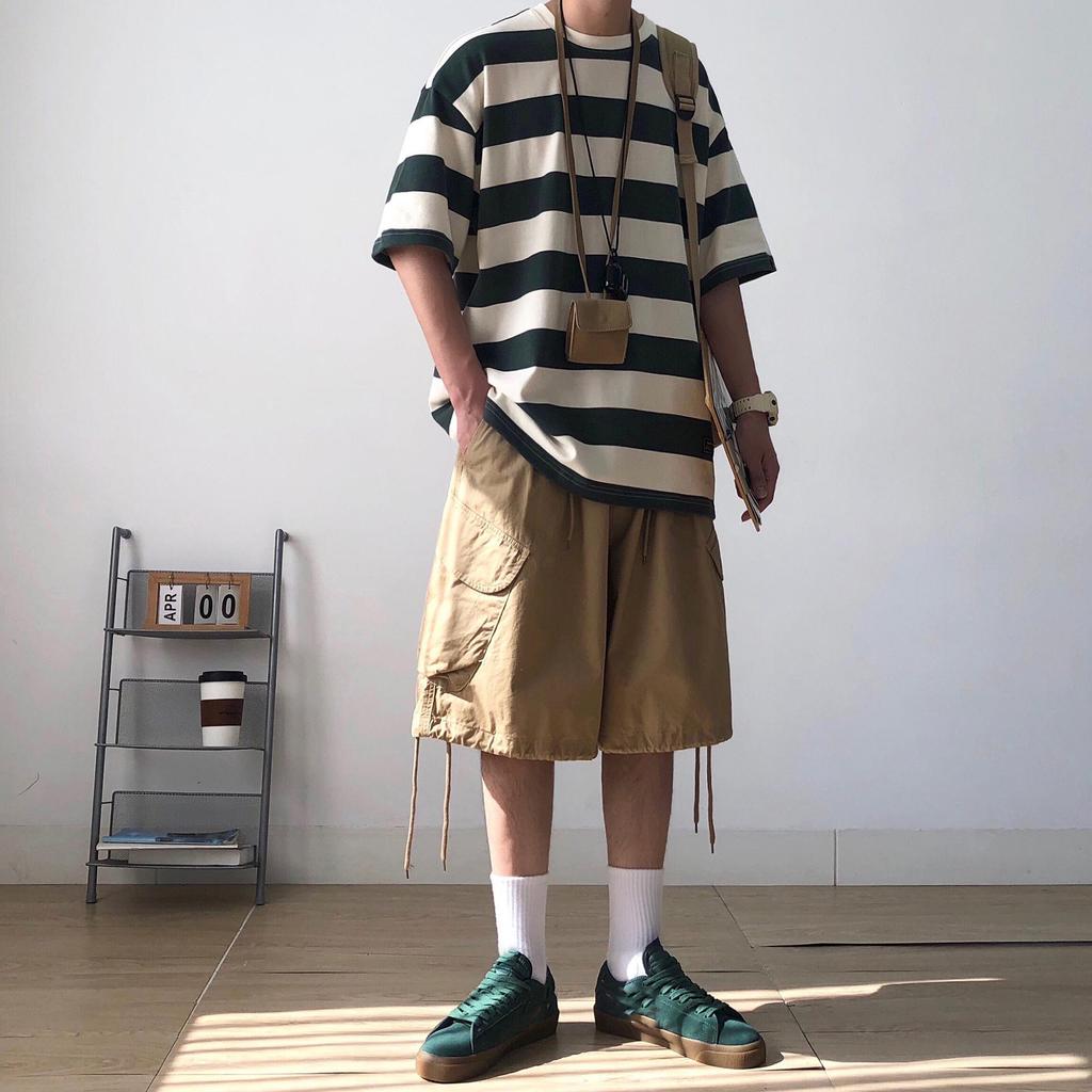 Wide Leg Shorts Men Short Oversize Vintage Men's Shorts Summer Sports Running Cargo Pants
