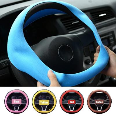 Housse de Volant de Voiture en Silicone Housse Élastique Antidérapante Pour Volant de 36-40cm Multicolore Accessoires de Décoration de Voiture Nouveau