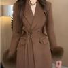 2025 Elegant Autumn/Winter Thickened Woolen Coat - Little Fragrance Style for Socialites