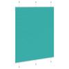Green Petrol Pleated Blind 105X100Cm Fabric Width