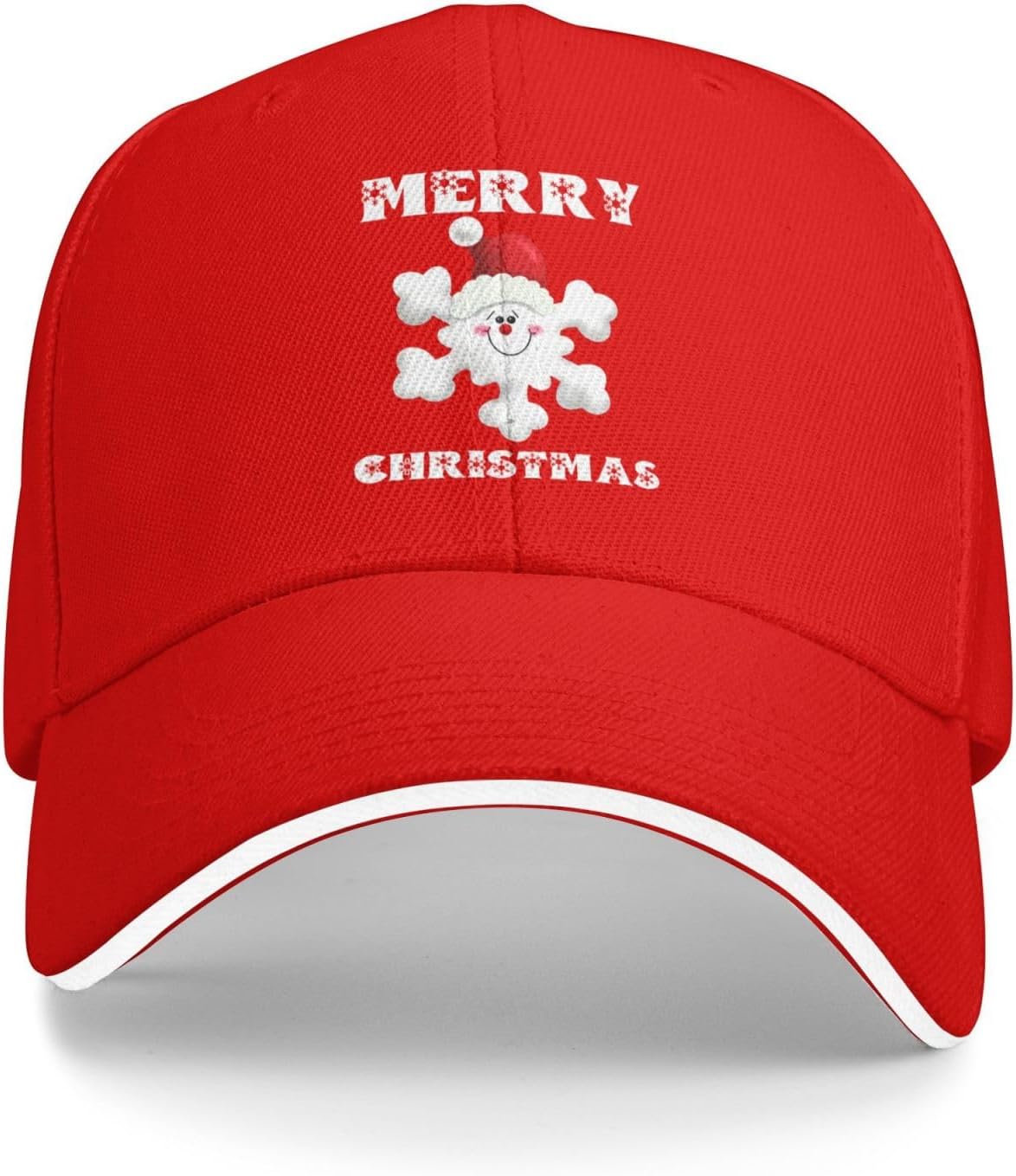 

Christmas Puzzle Snowflake Man Baseball Cap Embroidered Polyester Adjustable Summer Outdoor Hat One Size