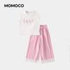 Summer Sweet and Cute Set for Girls, 2026 Summer New Collection for Children, Colorful, Lightweight, Loose and Casual Two Piece Set