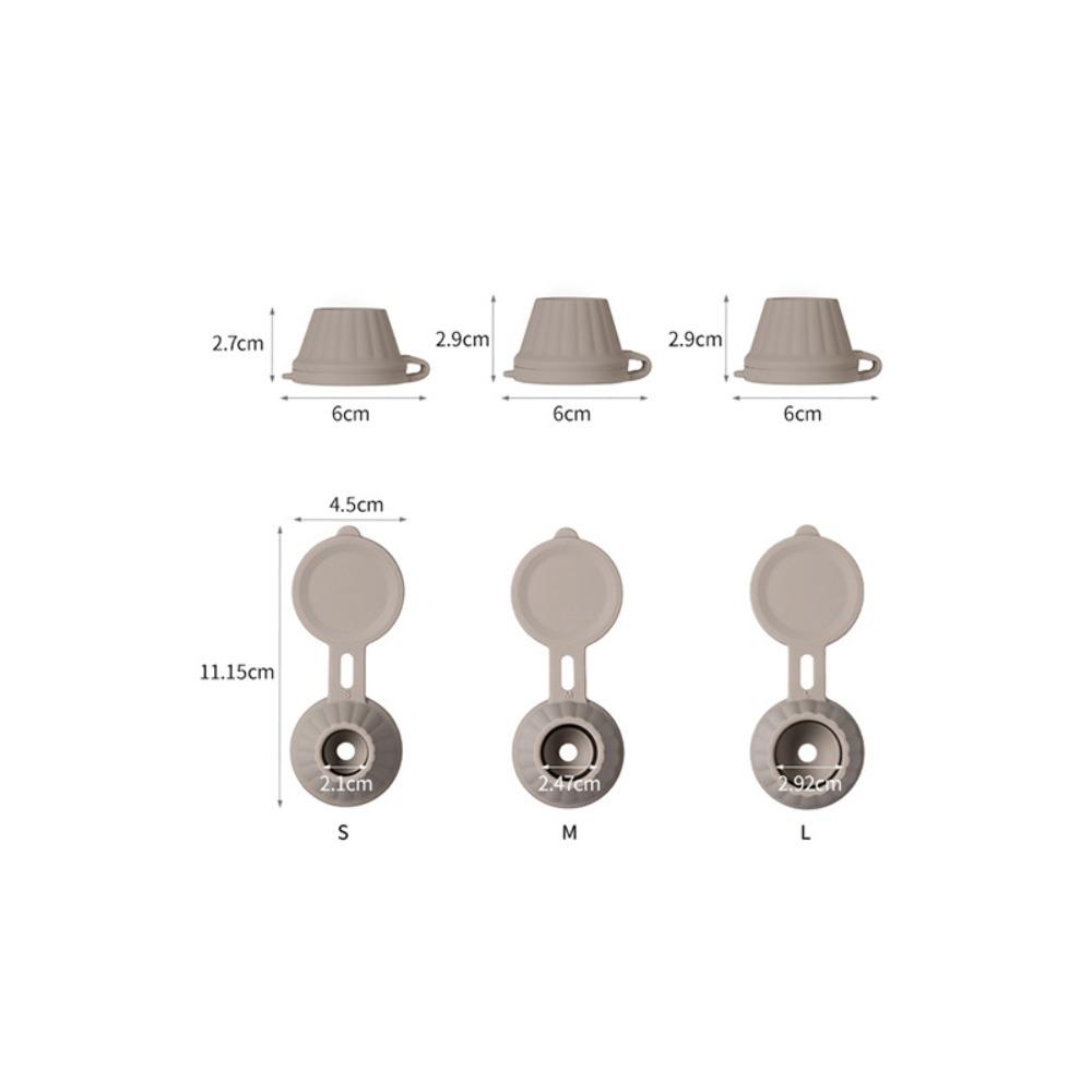 

3 шт. 3 размера бутылки для шампуня крышки силиконовые бутылки крышки для перевернутого хранения шампунь приправа серый