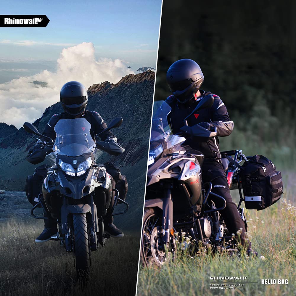 Postranní taška na motorku Rhinowalk Vodotěsná taška na motorku Boční taška na motorku s rychlým uvolněním 20 l se hodí pro většinu dobrodružných a sportovních kol